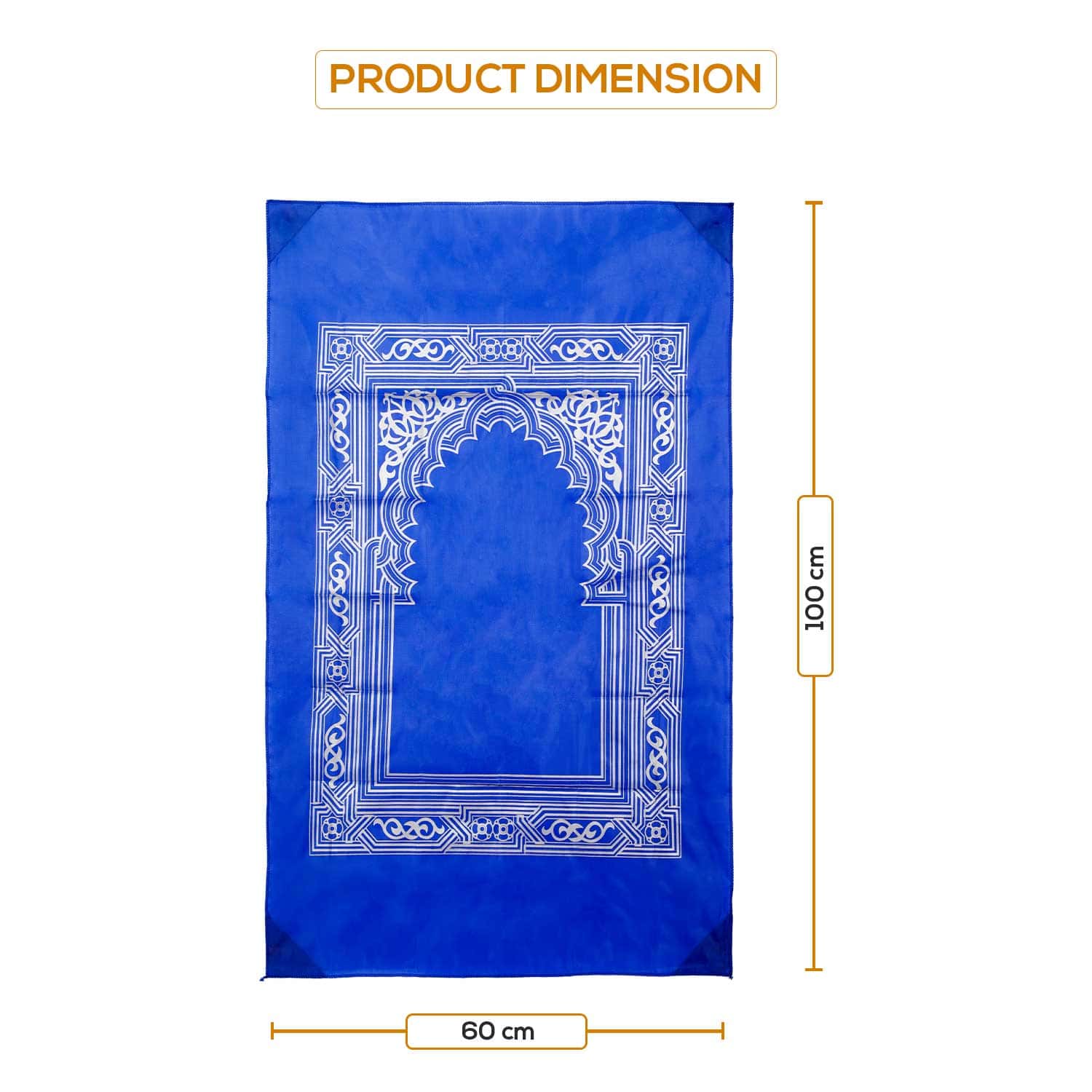 NOOR-1 Noor Prayer Mat (Musalla) - Portable Pocket Prayer Mat for Islamic Prayer, 100 cm x 60 cm – Travel Friendly with Compass Qibla Finder - Muslim/Islamic Janamaz – Travel Prayer Mat for Mosque or Travel