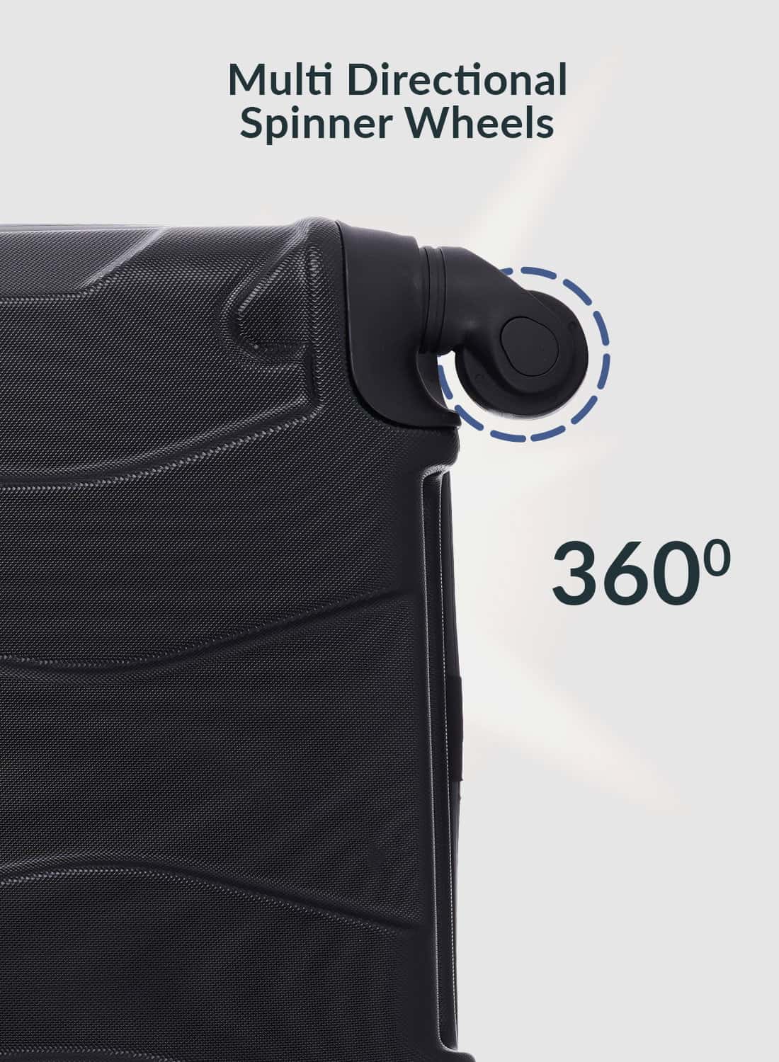 طقم حقائب سفر 4 حقائب مادة ABS بعجلات دوارة (20 ، 24 ، 28 ،32) بوصة أسود PARA JOHN - 4 Pcs Zin Trolley Luggage Set, Black