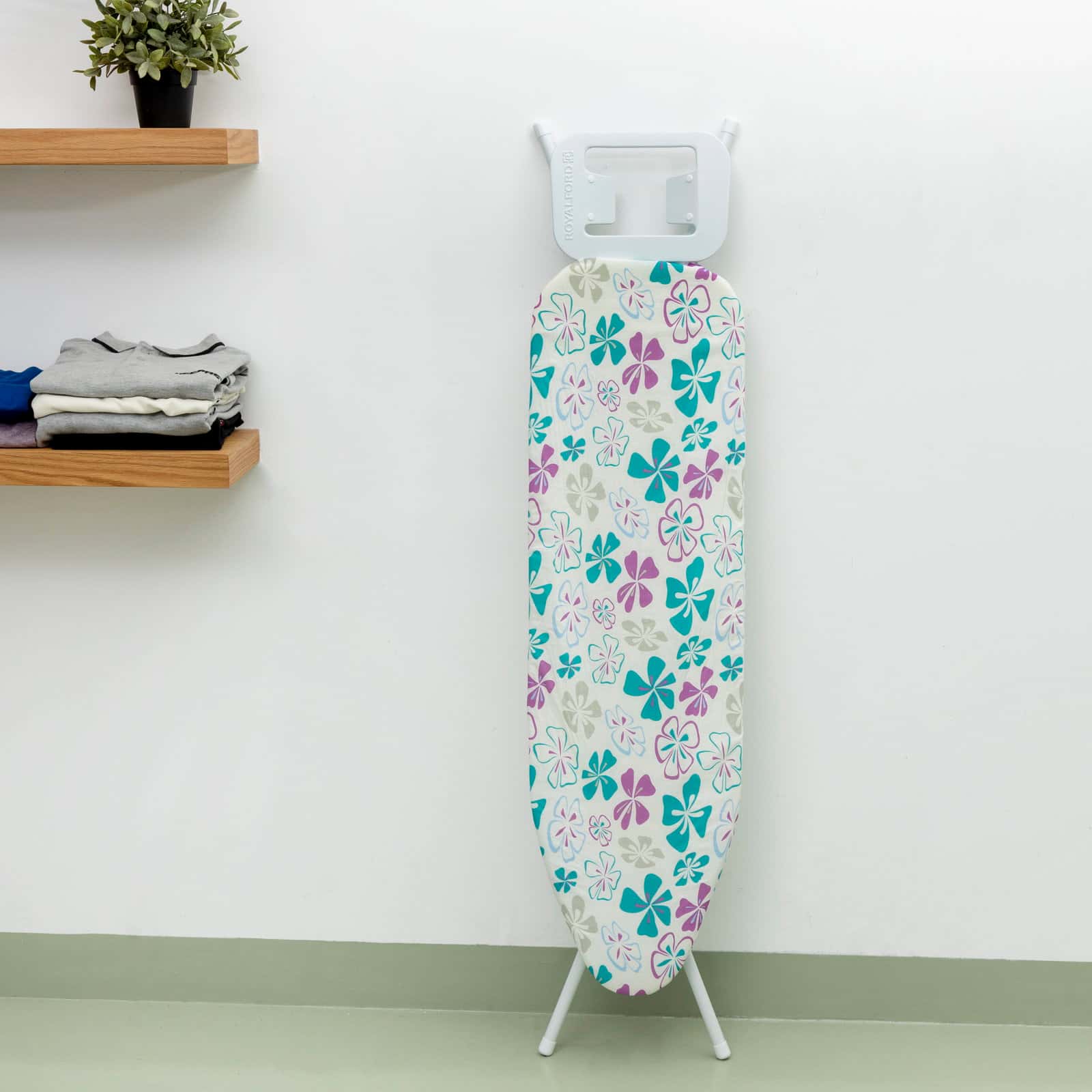 Royalford RF1510IB Mesh Ironing Board 134cmx33cmx88cm - Portable, Steam Iron Rest, Heat Resistant Cover |Lightweight Board with Adjustable Height & Rubber Feet Cover