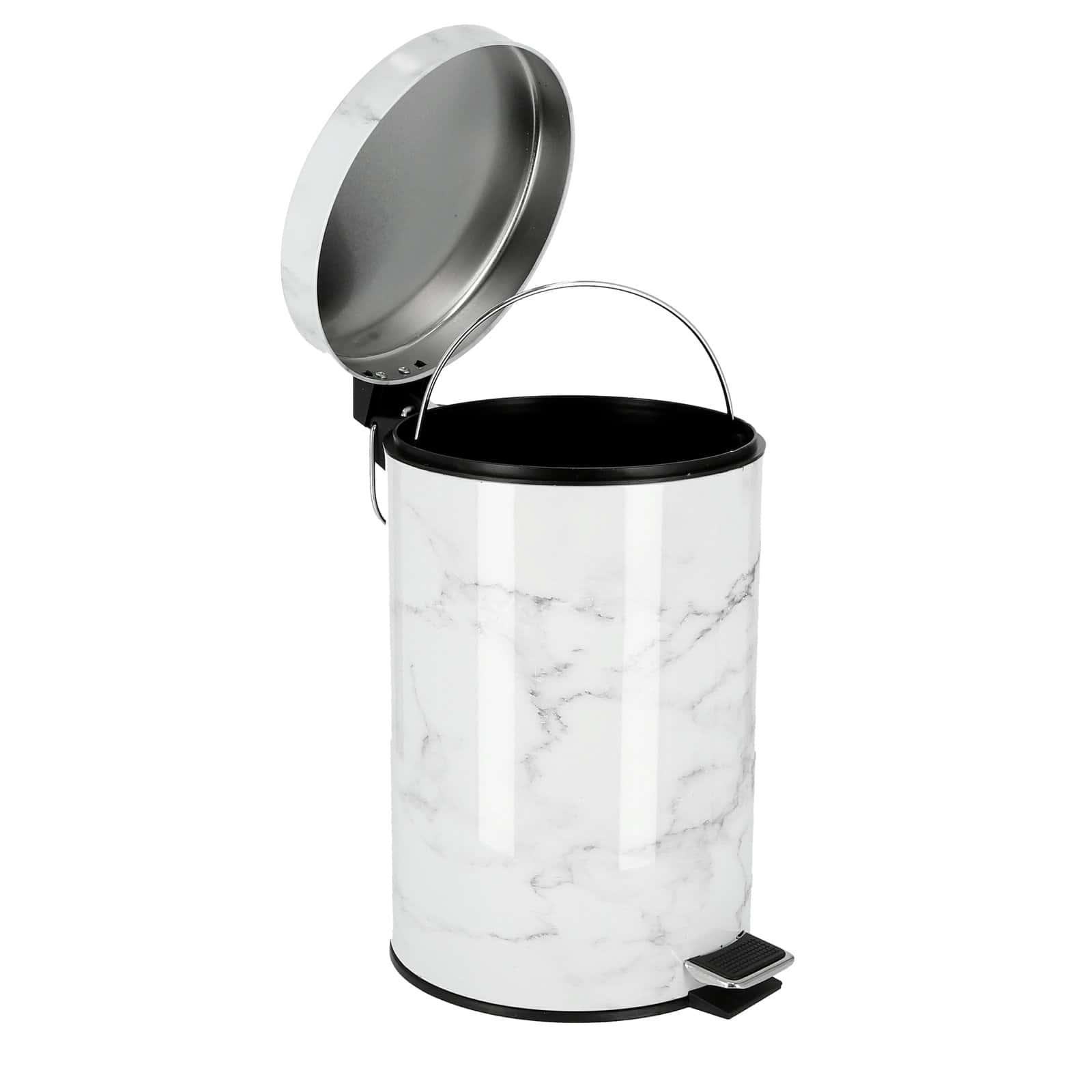 سلة مهملات ( 12 لتر ) - ابيض Royalford - Marble Design Dust Bin