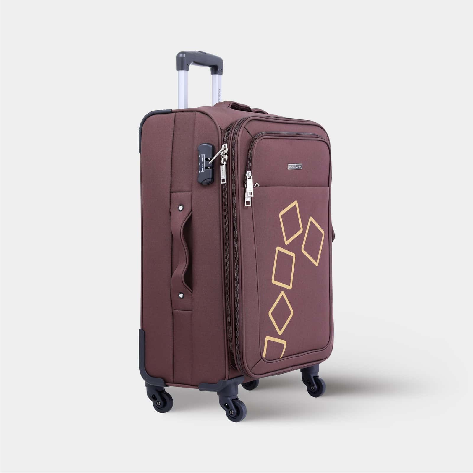 طقم حقائب سفر 4 حقائب مادة نايلون بعجلات دوارة (20 ، 24 ، 28 ، 32) بوصة لون القهوة PARA JOHN – Travel Luggage Suitcase Set of 4 – Trolley Bag, Carry On Hand Cabin Luggage Bag (20 ، 24 ، 28 ، 32) inch