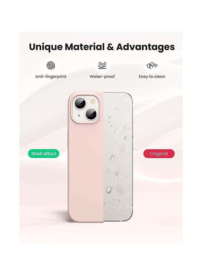 كفر ايفون 13 - وردي Silicone Anti-Scratch Protective Case For iPhone 13 6.1 inch