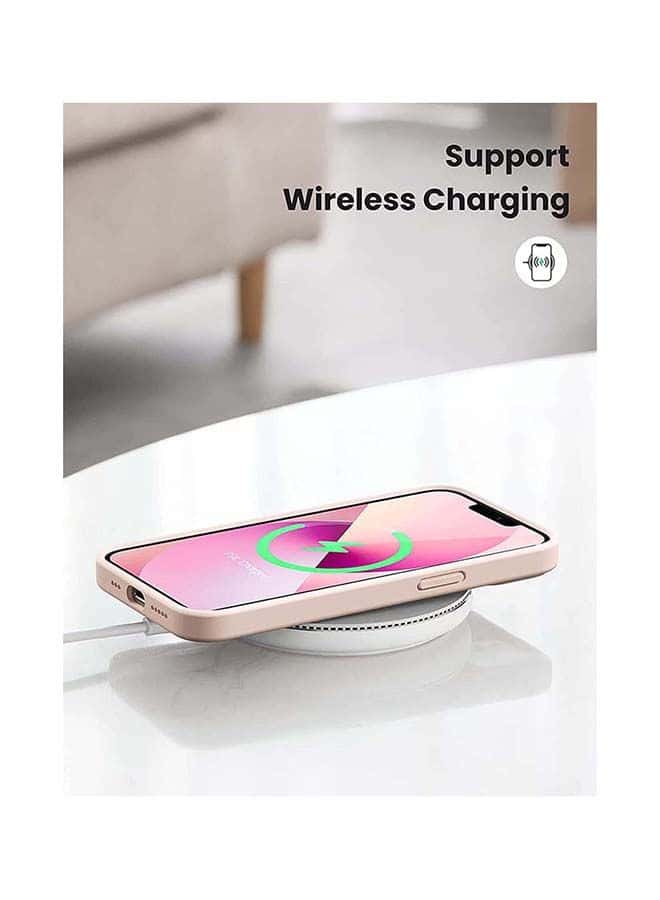 كفر ايفون 13 - وردي Silicone Anti-Scratch Protective Case For iPhone 13 6.1 inch
