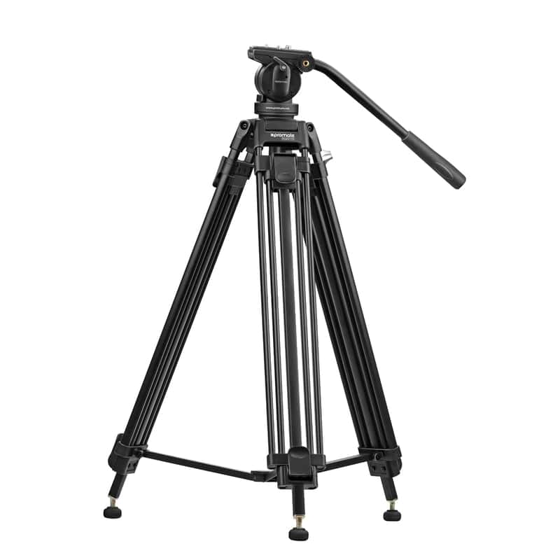 promate Professional Aluminum Video Tripod with Mid-Level Spreader