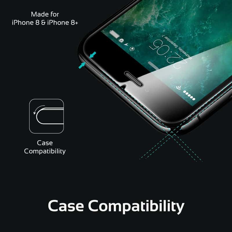 لاصقة حماية الشاشة لأيفون 8 بلس  PROMATE Ultra-Slim Clear HD Tempered Glass Screen Protector