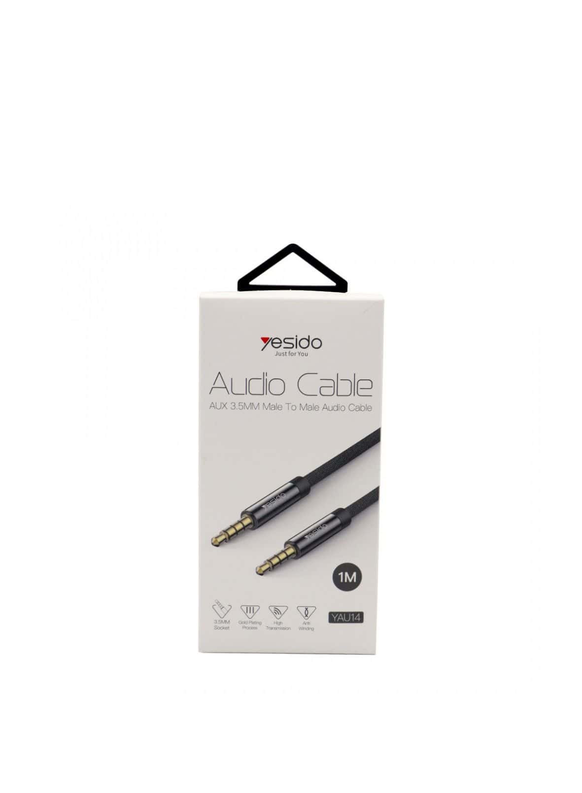 Yesido AUX 3.5MM Male To Male Audio Cable Black