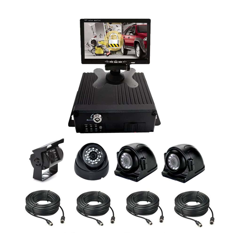 كاميرات سيارات عدد 4 مع جهاز DVR وشاشة AHD من كروني Crony C-1004 Car AHD Mobile Vehicle Car DVR Video Recorder Kit