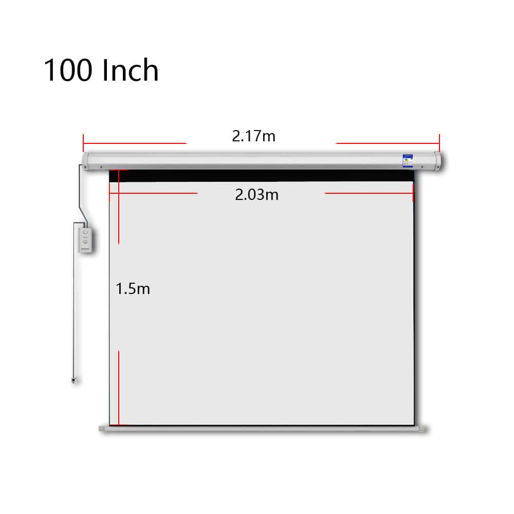 شاشة عرض بروجكتر 100 بوصة كهربائية مع ريموت Crony Projection Screen Home Automatic HD Projection Screen
