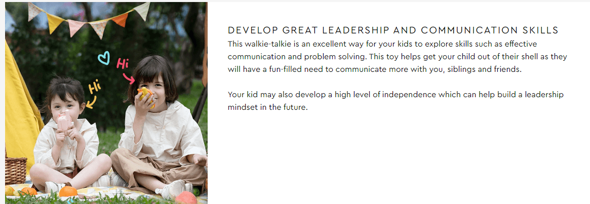 CRONY Bee Kids walkie-talkie Magic Little Bee Intercom Walkie Talkie Kids Toy