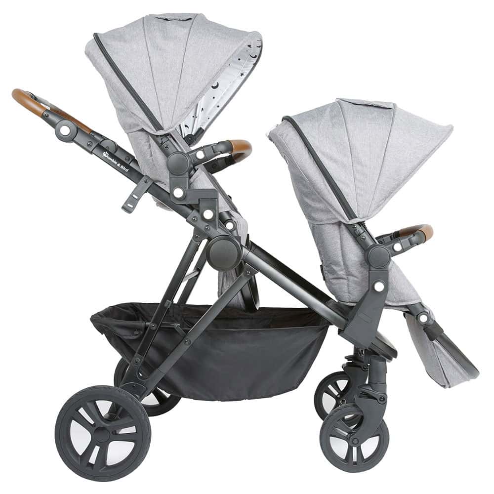 عربة اطفال مزدوجة بامبل آند بيرد رمادي bumble & bird dove double stroller grey