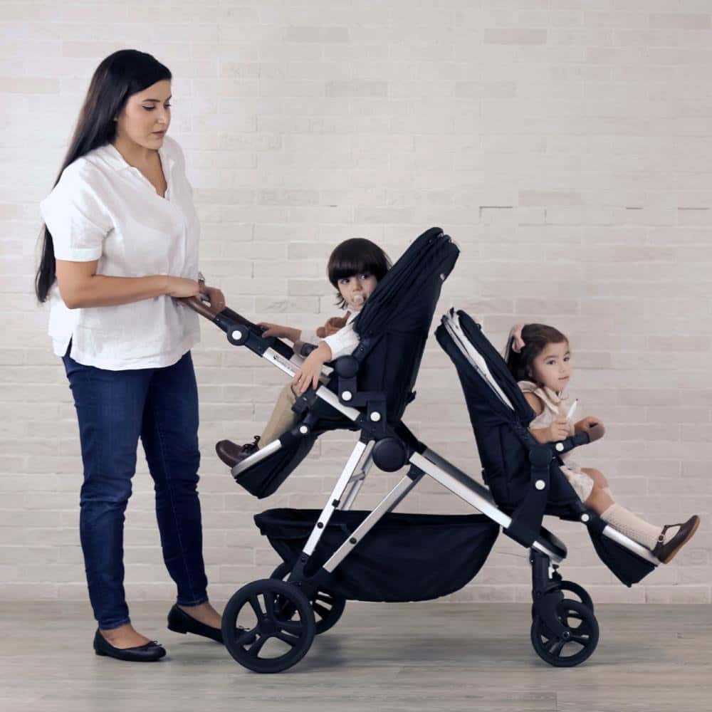 عربة اطفال مزدوجة بامبل آند بيرد رمادي bumble & bird dove double stroller grey