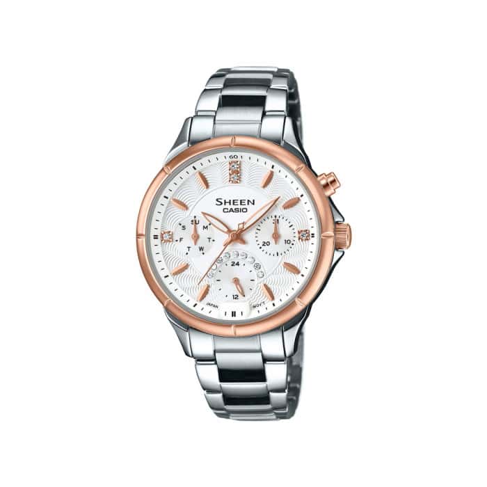 ساعة كاسيو شين نسائية أنالوغ معدن Casio SHEEN Women Analog Watch SHE-3047SG-7AUDR