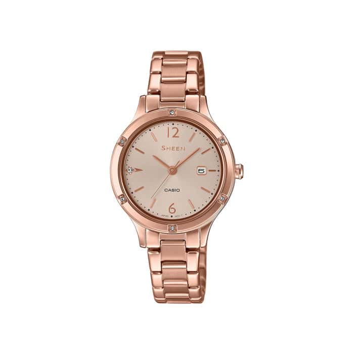ساعة كاسيو شين نسائي أنالوغ معدن Casio SHEEN Women Analog Watch SHE-4533PG-4AUDF