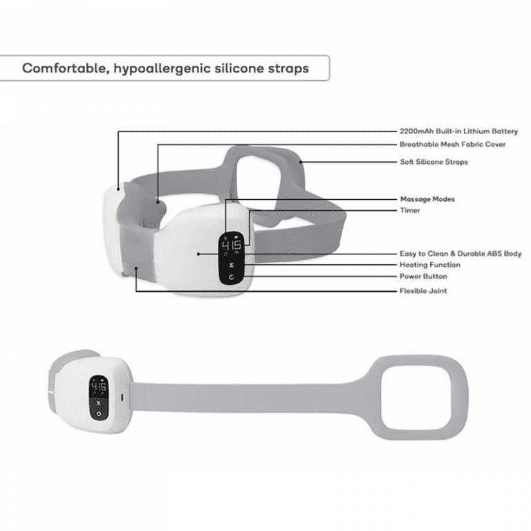 جهاز مساج للرقبة والكتف مع خاصية التسخين 2200 مللي أمبير Portable Rechargeable Neck and Shoulder Massager With Heat
