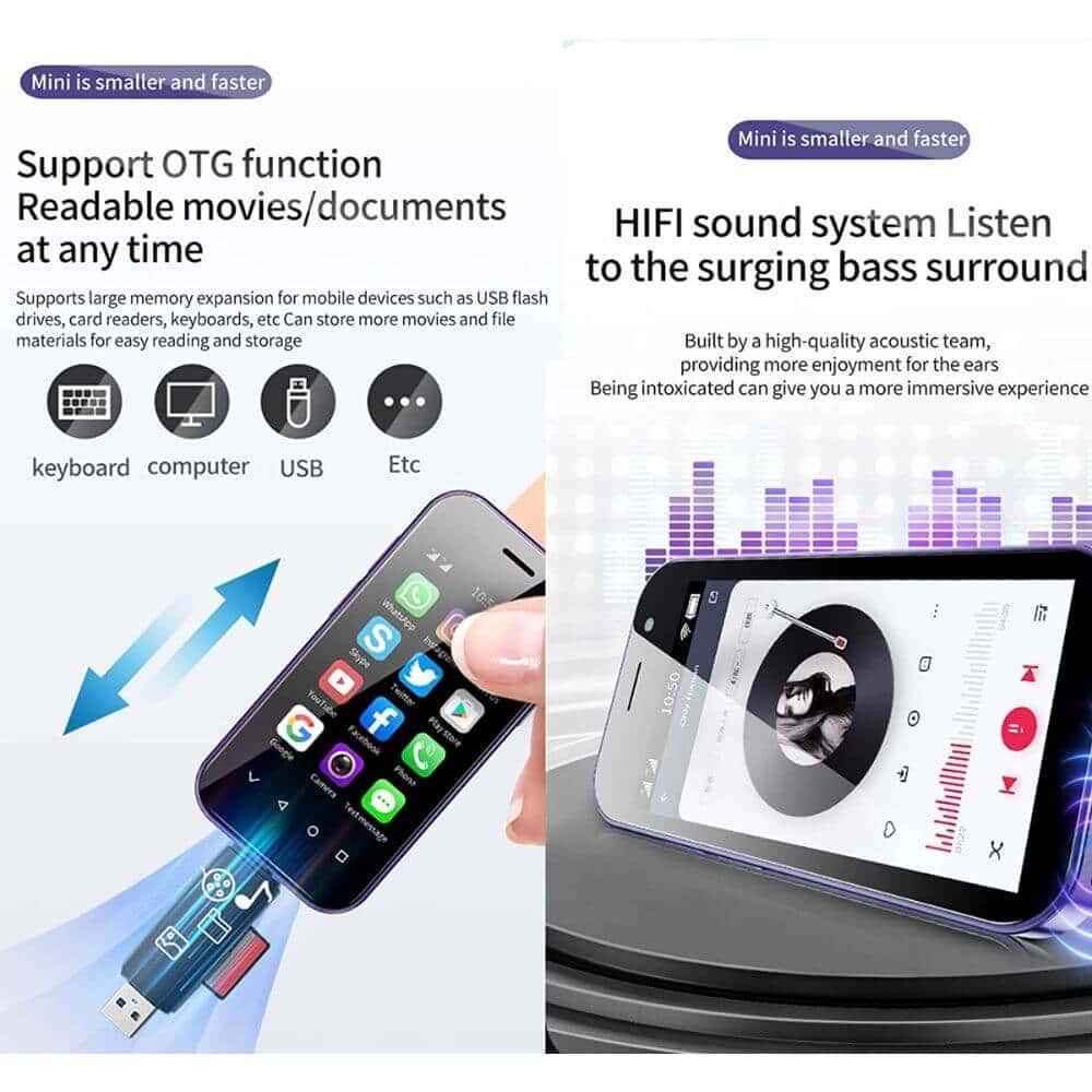 موبايل صغير ميني آيفون XS14 برو أندرويد Soyes XS14 Pro 4G Mini Smartphone