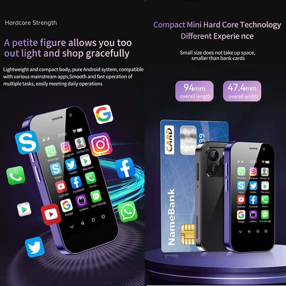 موبايل صغير ميني آيفون XS14 برو أندرويد Soyes XS14 Pro 4G Mini Smartphone