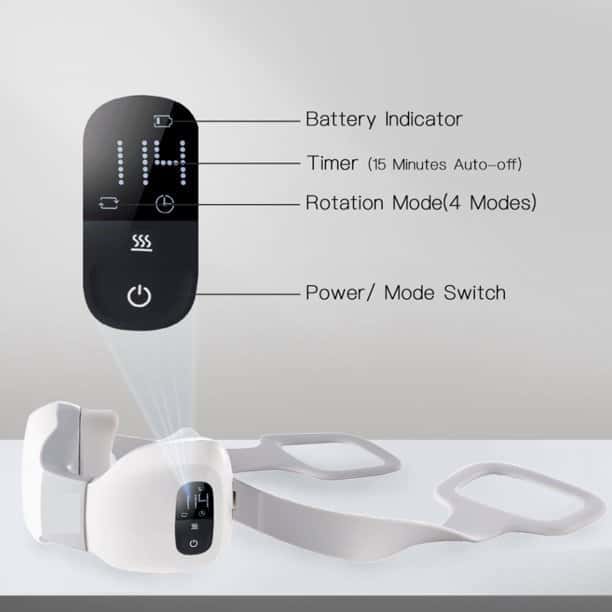 جهاز مساج للرقبة والكتف مع خاصية التسخين 2200 مللي أمبير Portable Rechargeable Neck and Shoulder Massager With Heat