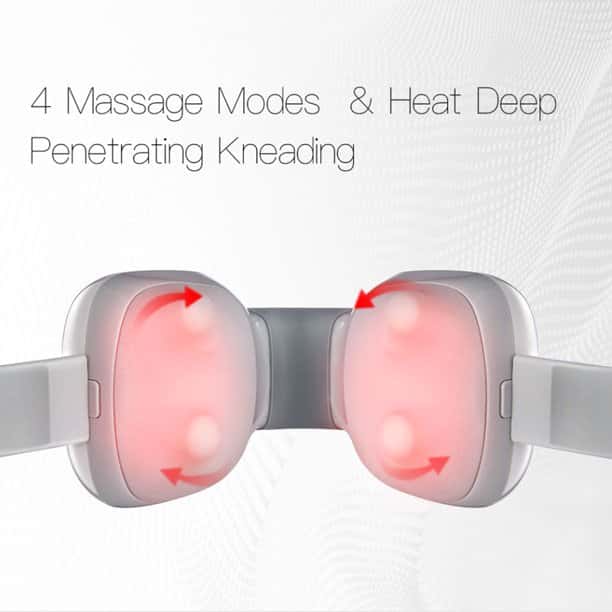 جهاز مساج للرقبة والكتف مع خاصية التسخين 2200 مللي أمبير Portable Rechargeable Neck and Shoulder Massager With Heat