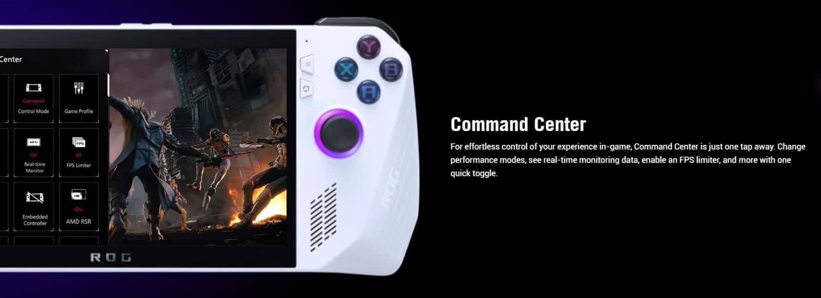 جهاز العاب محمول وحدة تحكم بنظام ويندوز اسوس روج آلي 7 بوصة 120 هرتز Asus ROG Ally Gaming Handheld