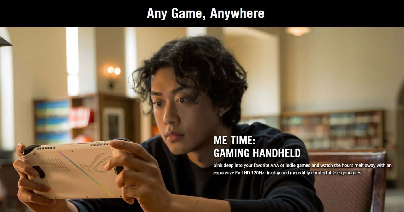 جهاز العاب محمول وحدة تحكم بنظام ويندوز اسوس روج آلي 7 بوصة 120 هرتز Asus ROG Ally Gaming Handheld