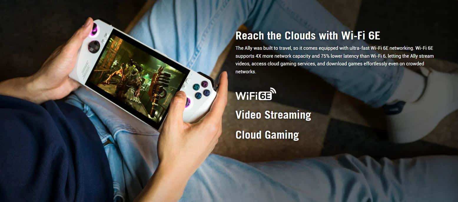 جهاز العاب محمول وحدة تحكم بنظام ويندوز اسوس روج آلي 7 بوصة 120 هرتز Asus ROG Ally Gaming Handheld