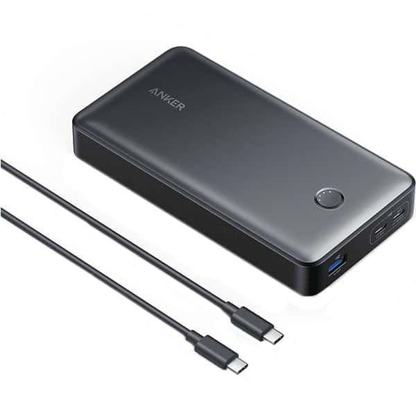 باور بانك شاحن متنقل انكر 24000 مللي أمبير 65 واط يدعم شحن اللابتوب Anker 537 Power Bank Powercore 24K For Laptop