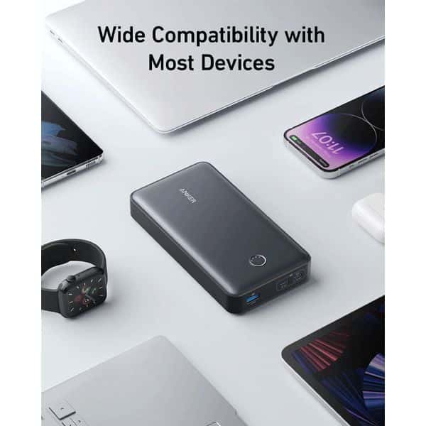 باور بانك شاحن متنقل انكر 24000 مللي أمبير 65 واط يدعم شحن اللابتوب Anker 537 Power Bank Powercore 24K For Laptop