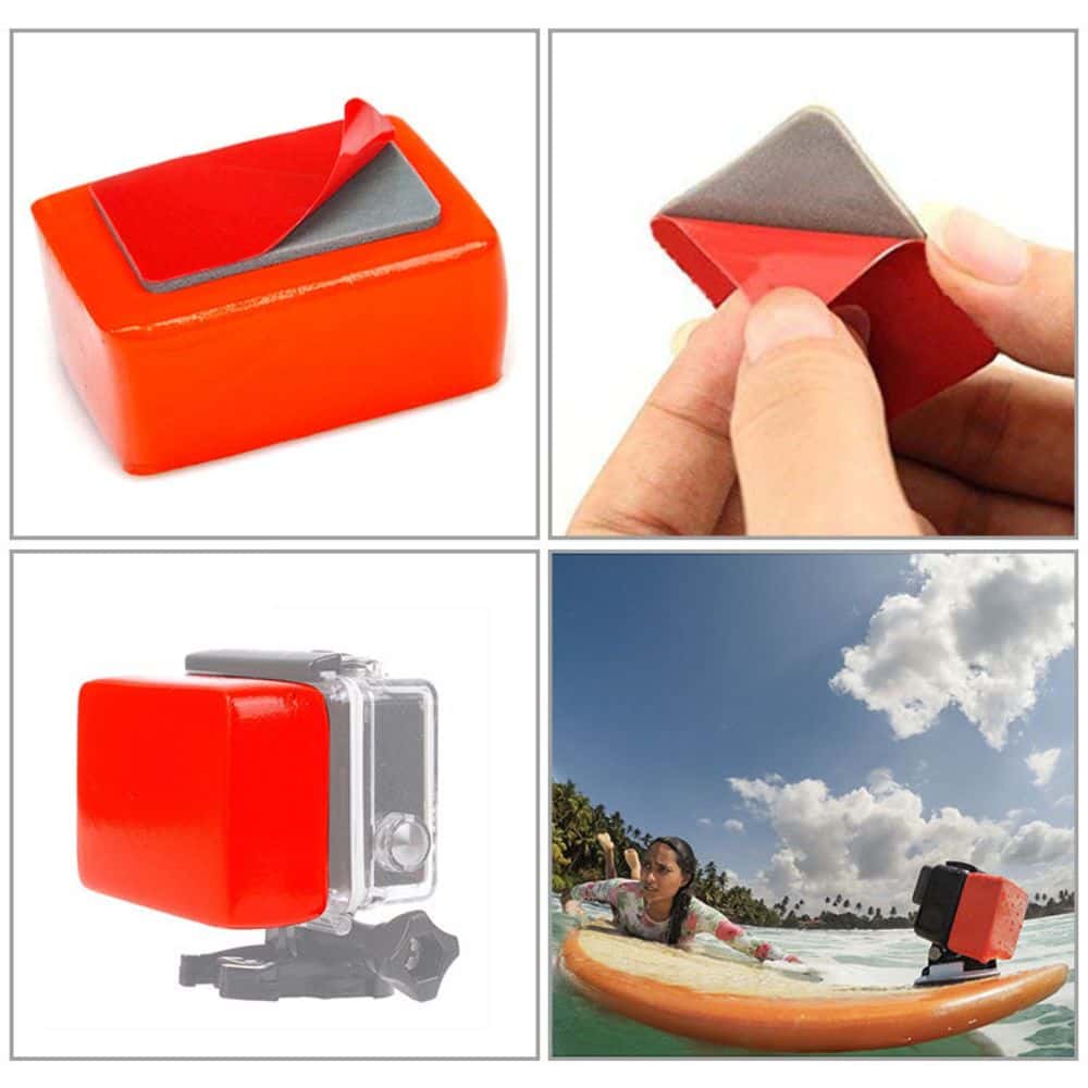 حامل مقبض كاميرا جوبرو هيرو مقاوم للماء برتقالي وأسود من او اوزون O Ozone Waterproof Floating Hand Grip For GoPro Hero 11 10 9 8 7 6 5 4 3 2 1