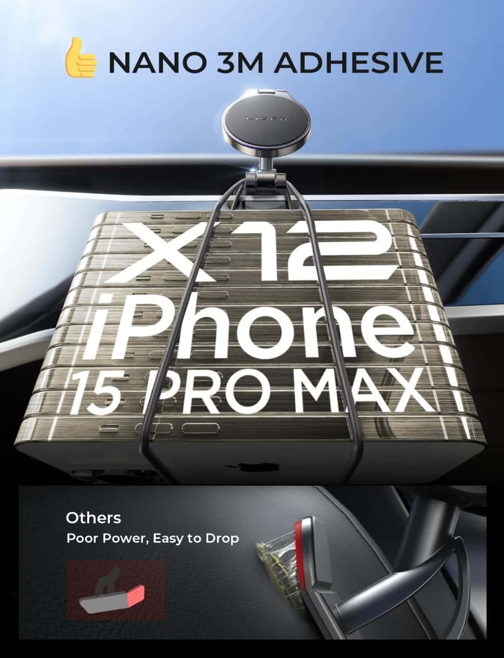 حامل جوال للسيارة مغناطيس Lisen Magnetic Phone Car Holder