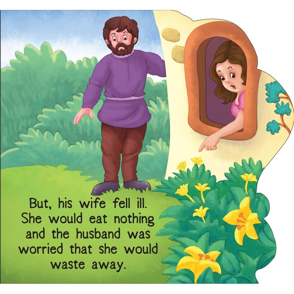 قصة اطفال عن الأميرة رابونزل أم الكتب العالمية Om Books International Cutout Board Rapunzel