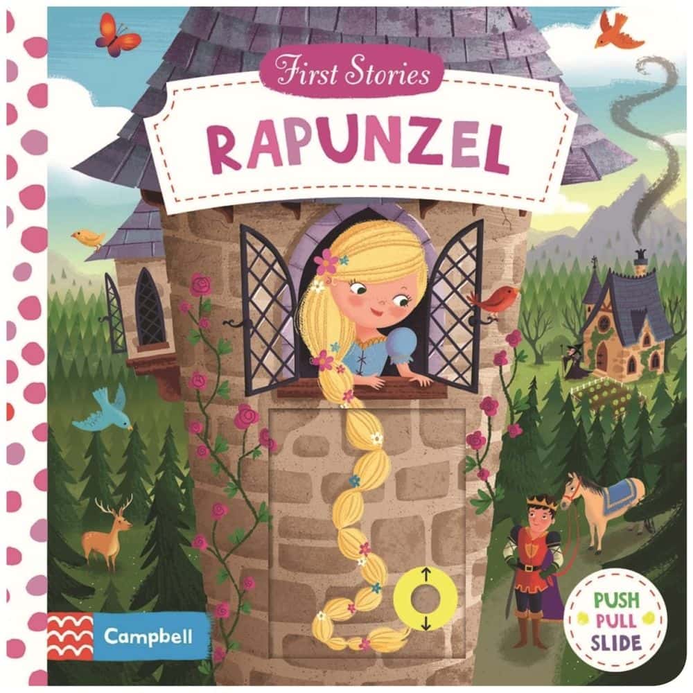 كتاب مصور للأطفال عن رابونزل الأميرة ذات الشعر الطويل من كامبل بوكس Rapunzel