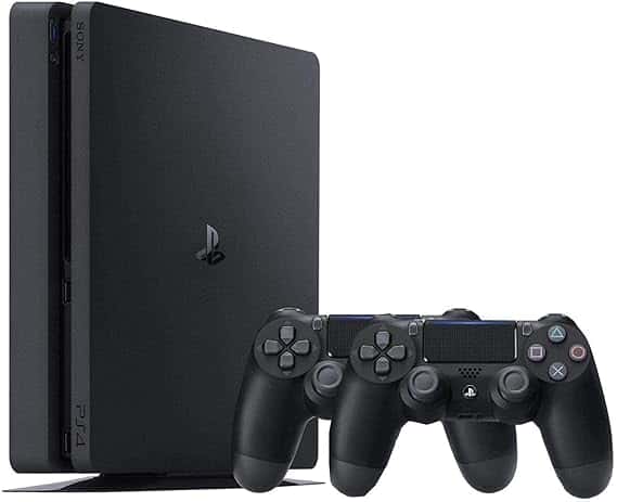 سوني 4 مجددة بذاكرة 500 جيجابايت مع 2 يد سوني 4 أسود Renewed Sony PlayStation 4 Console with 2 DualShock Controller