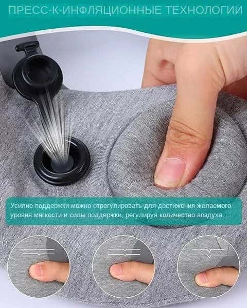 وسادة الرقبة قابلة للنفخ مع تقنية التدليك 1800 مللي أمبير Inflatable Neck Massage Pillow