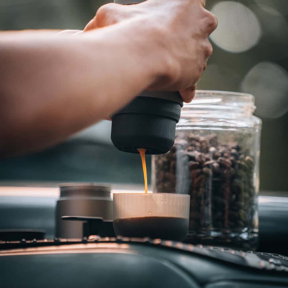 ماكينة اسبريسو يدوية محمولة واكاكو ميني بريسو 18 بار Wacaco Minipresso GR2 Portable Espresso Machine