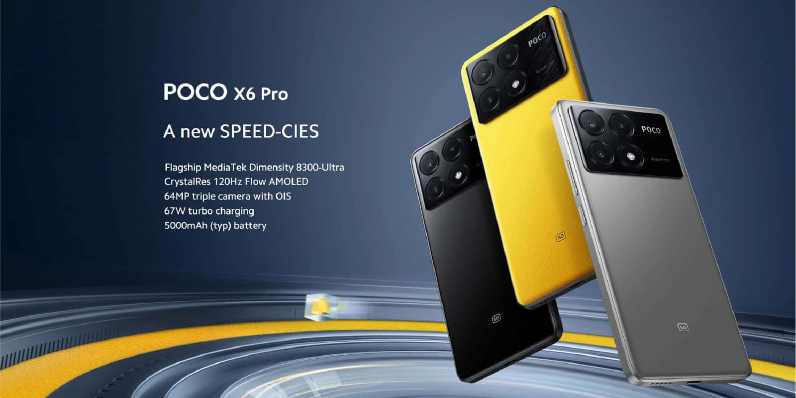 موبايل جوال بوكو X6 برو رام 12 جيجا 512 جيجا تخزين 5G رمادي شاومي POCO X6 Pro 5G - Smartphone