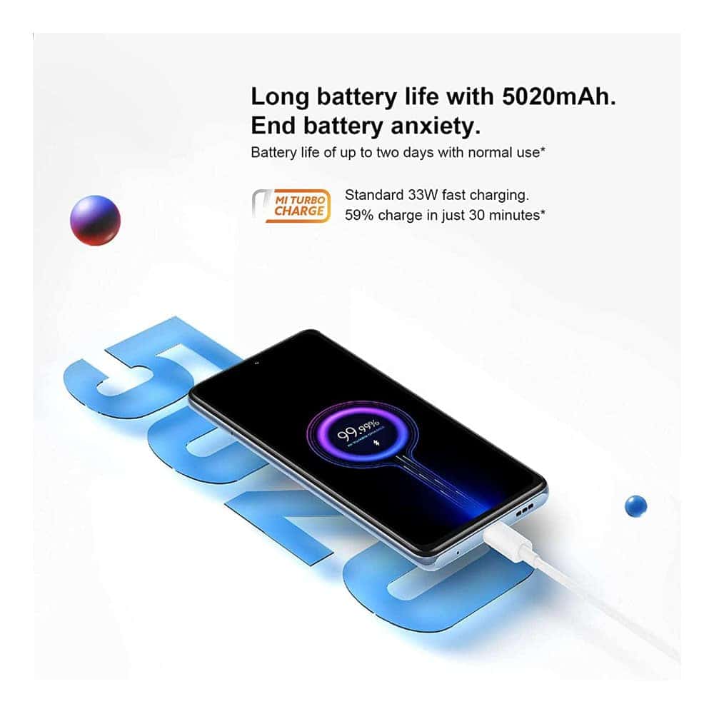 Xiaomi Redmi Note 10 Pro, 6.67" AMOLED Display, 6GB RAM, 128GB Storage, 33W Fast Charging, 108MP Camera, Snapdragon 732G, 5020mAh Battery, Glacier Blue