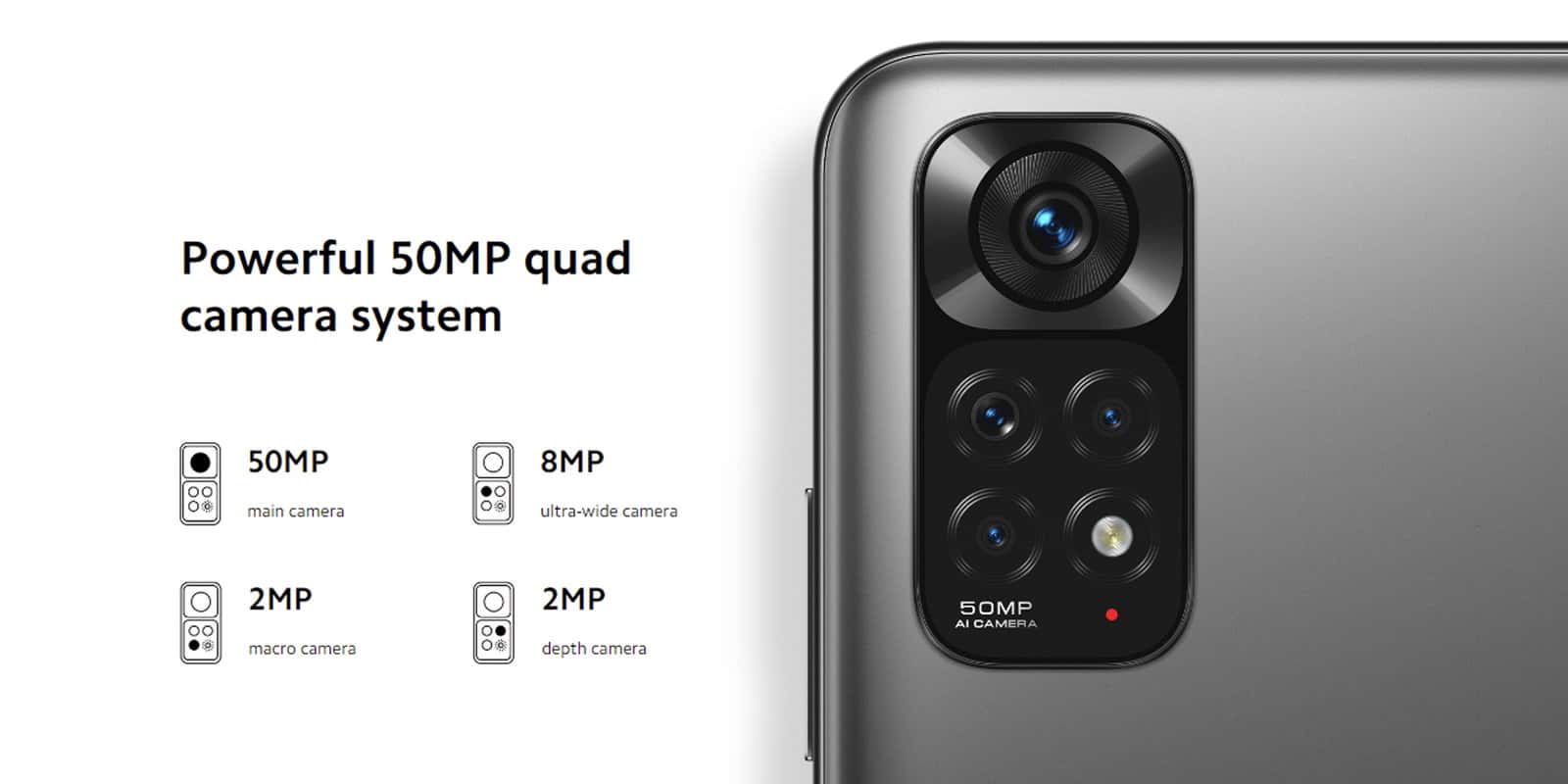 موبايل جوال شاومي ريدمي نوت 11 رام 6 جيجا 128 جيجا تخزين رمادي شاومي Xiaomi Redmi Note 11 Dual SIM