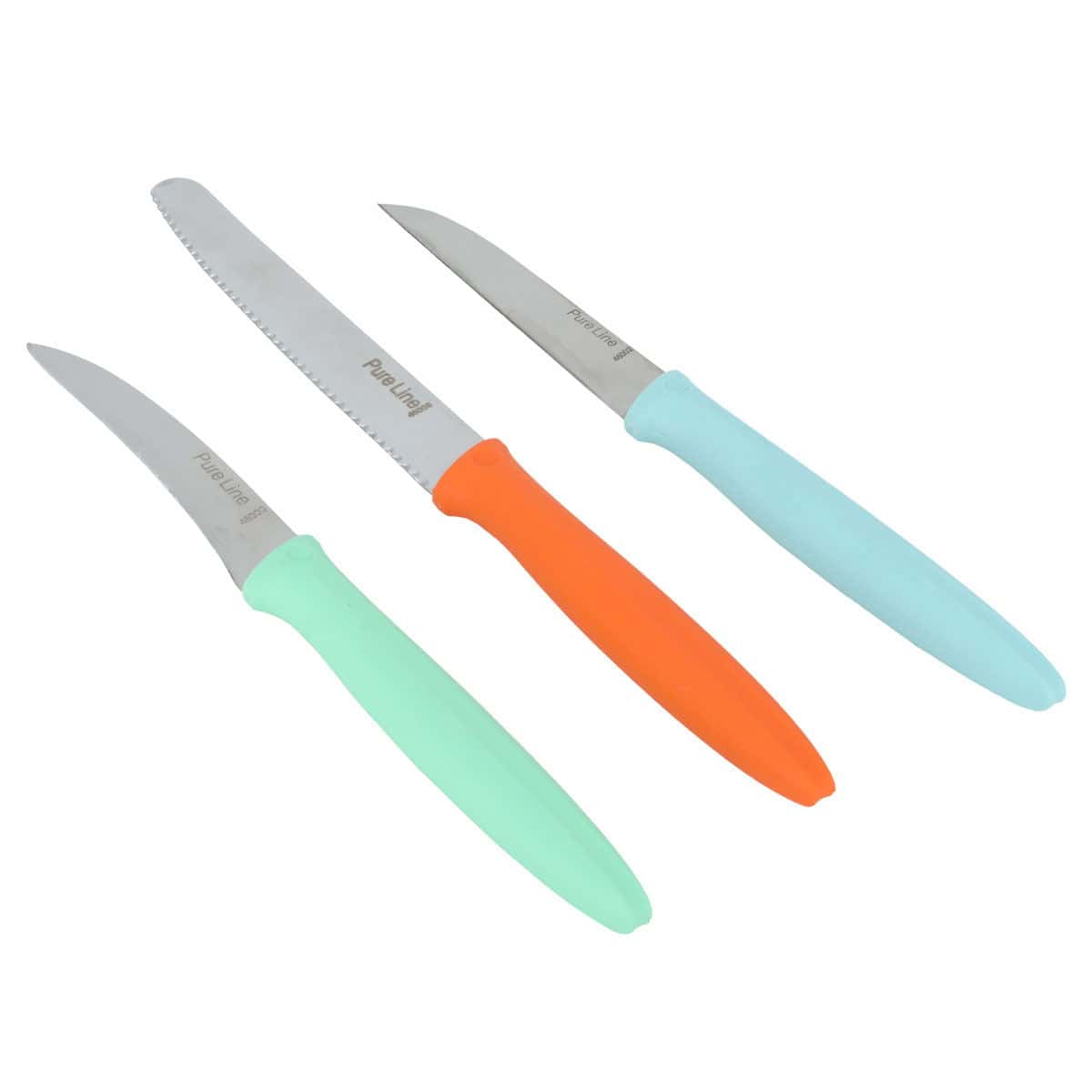 طقم سكاكين فاكهة متعدد الالوان 3 قطع السيف غاليري Al Saif Gallery Colorful Peeling Knife