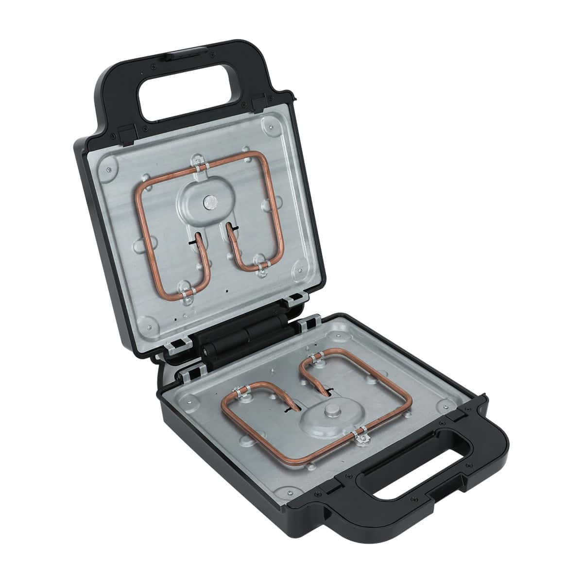 ماكينة صناعة الوافل وتسخين الساندويتش لون فضي من السيف غاليري Al Saif Sandwich Maker, 2 In 1 + Waffle , Silver