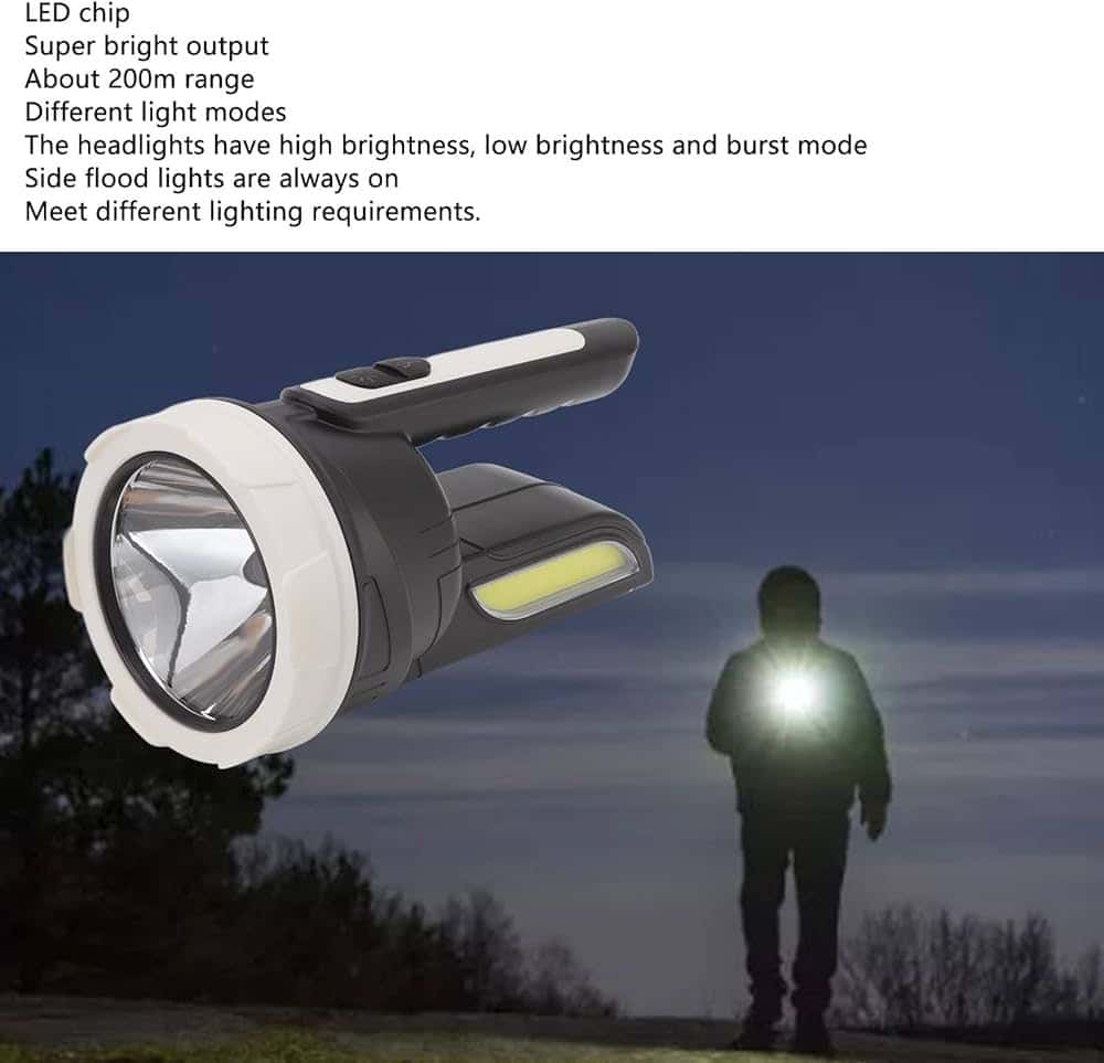 كشاف يدوي ليد لاسلكي 1800 مللي أمبير Powerful Bright Spot Lights