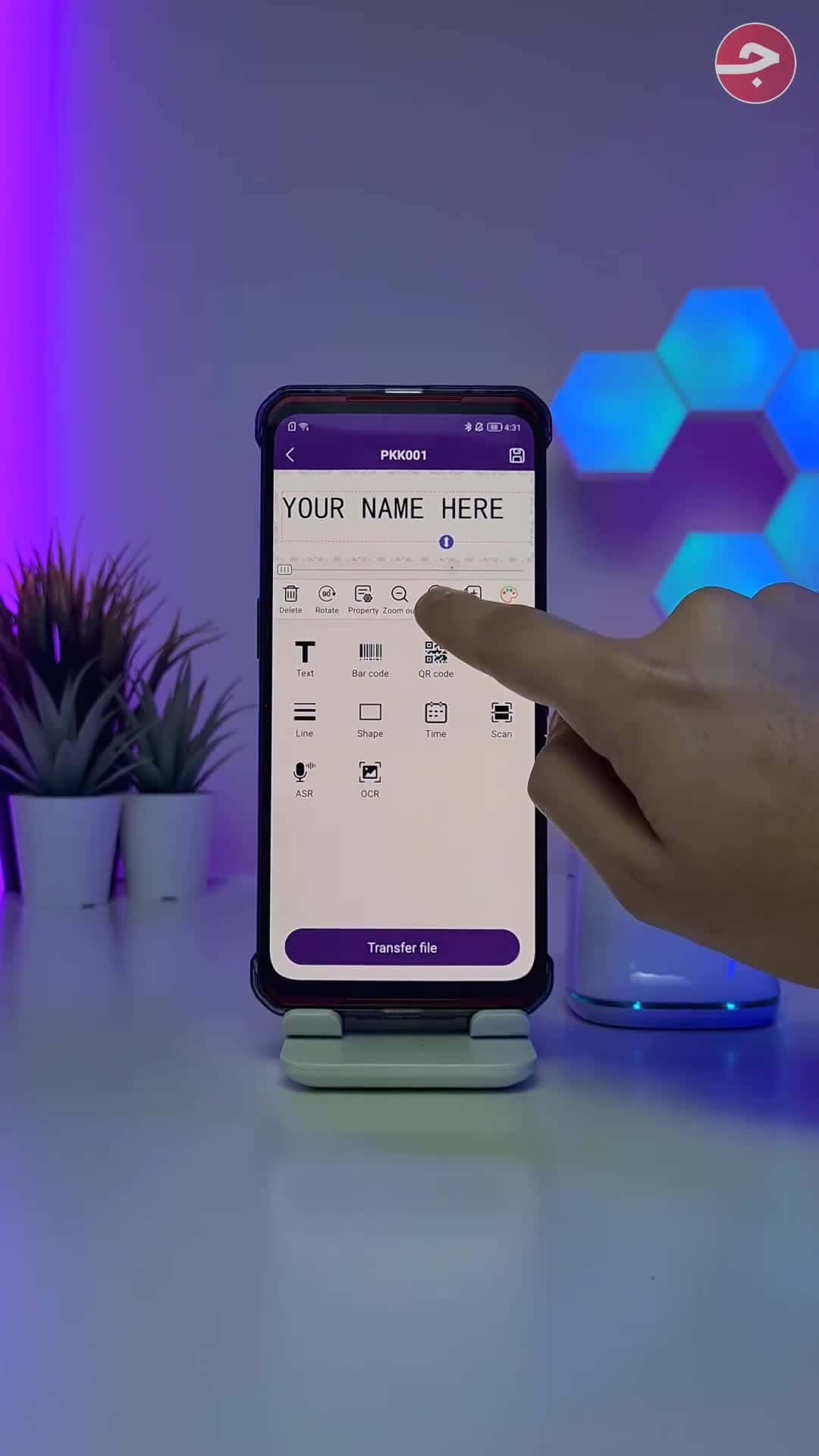 طابعة محمولة بالألوان Pekoko mini color photo mobile printer