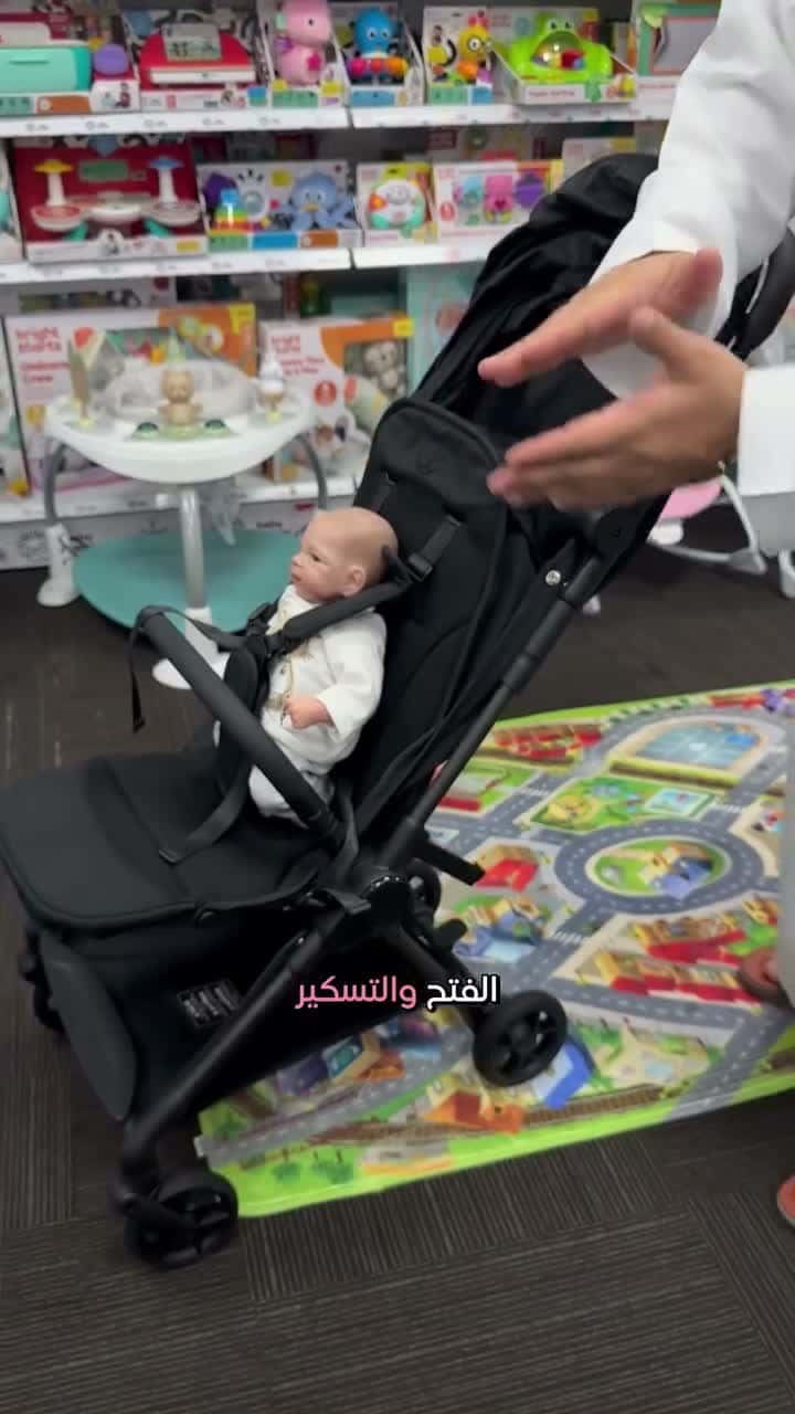 عربيه بيبي خفيفة للسفر بإطار من ألياف الكربون Mompush Nexis Carbon Travel Stroller