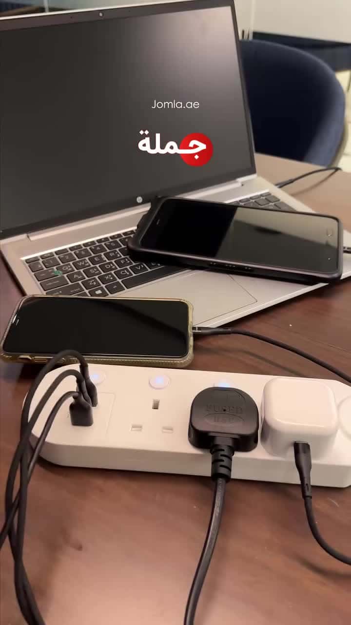 Winning Star Power Strip 1 Type-C 2 USB Ports 3 UK Outlet Electrical Extension Socket