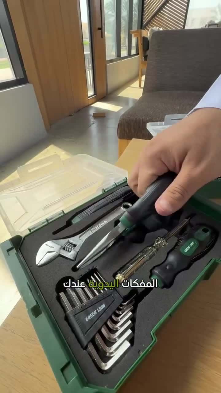 Green Lion Gts-700 Tool Kit Set - 213 Pieces- 3.7V 1500Mah - Green