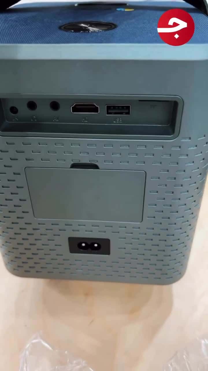 بروجكتر صغير 1080 بيكسل مع جهاز تحكم لون أسود من باوا Pawa Magnifier Series Mini Projector