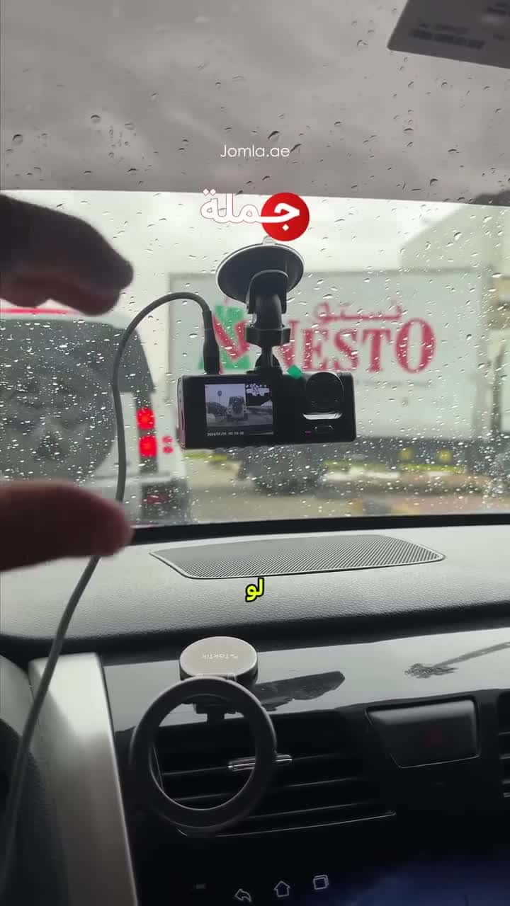 CRONY S11 Three-Camera 1920*1080 pushbutton dashcam 1080P DVR Dashcam Front Indoor and Rear View Camera Driving Recorder 2 Inch Screen Dash Cam Support Night Vision Loop Recording