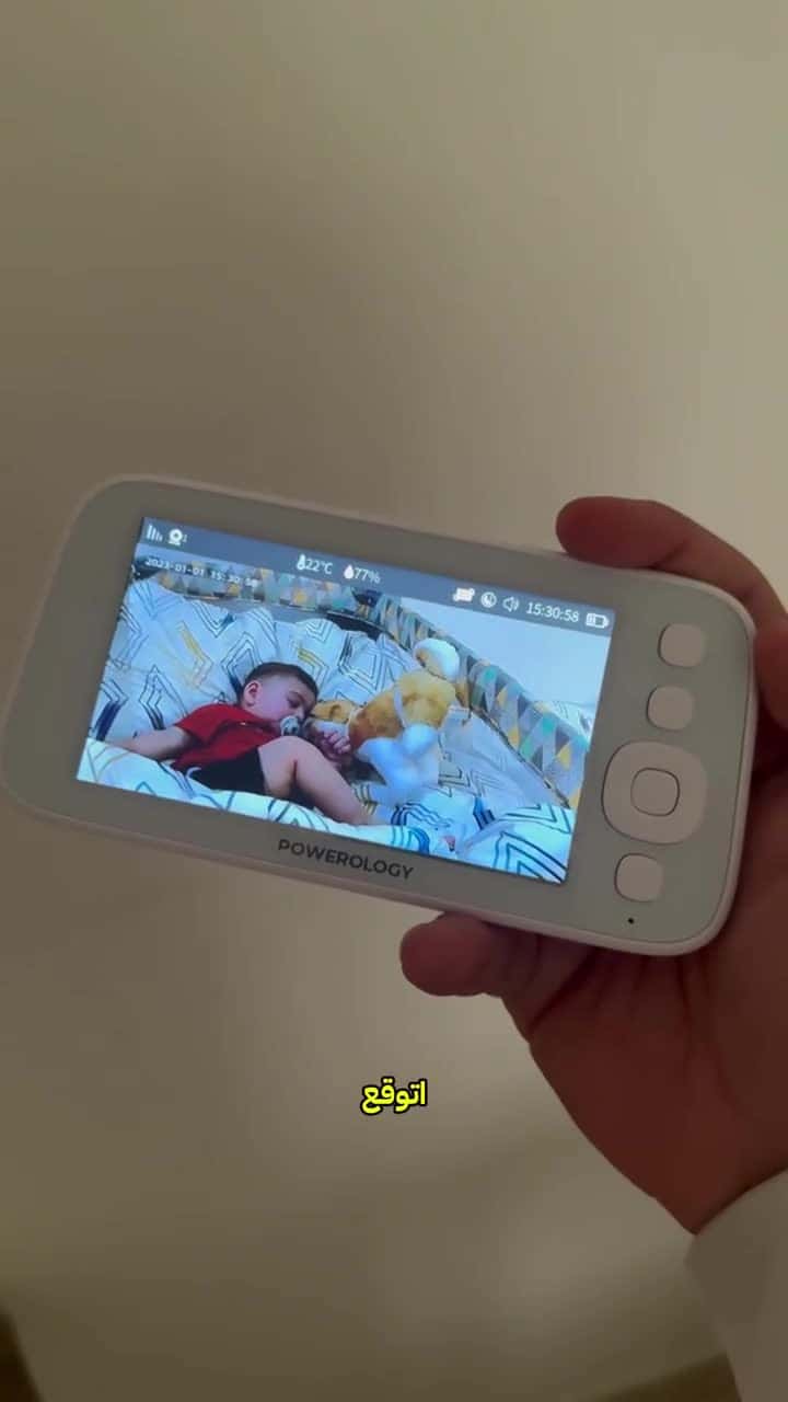 كاميرا مراقبة اطفال باورولوجي شاشة 5 بوصة Powerology Monitor And App Baby Camera