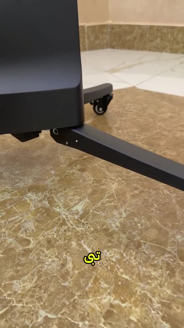 حامل تلفزيون متحرك كهربائي 55 إلى 85 بوصة مع ريموت للتحكم بالارتفاع TV Motorized Stand with Interactive Panel And Wheel