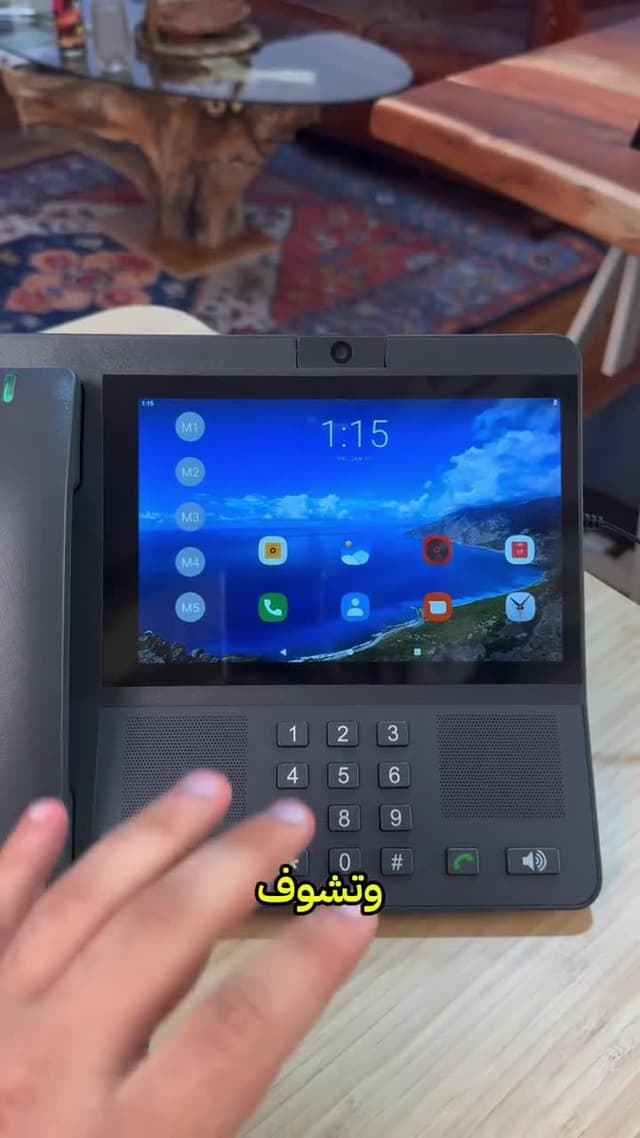 هاتف أرضي ذكي بشاشة لمس 8 بوصة Broadsis Sim Card Android Wireless TelePhone 4G