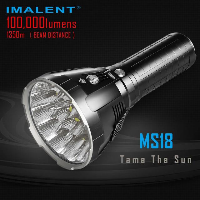 IMALENT MS18 Flashlight LED Rechargeable Bright Light with 100,000